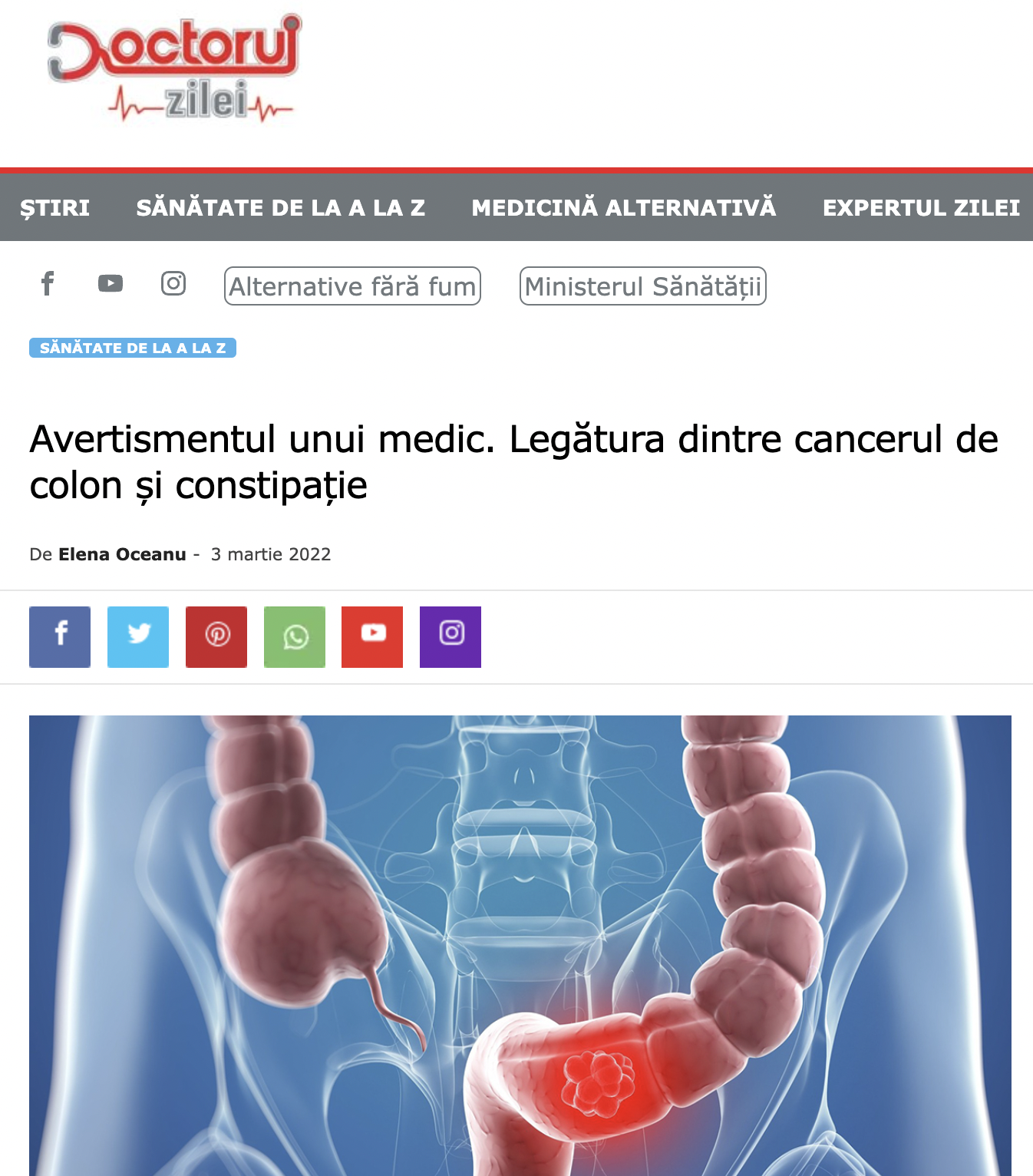 Legătura dintre cancerul de colon și constipație